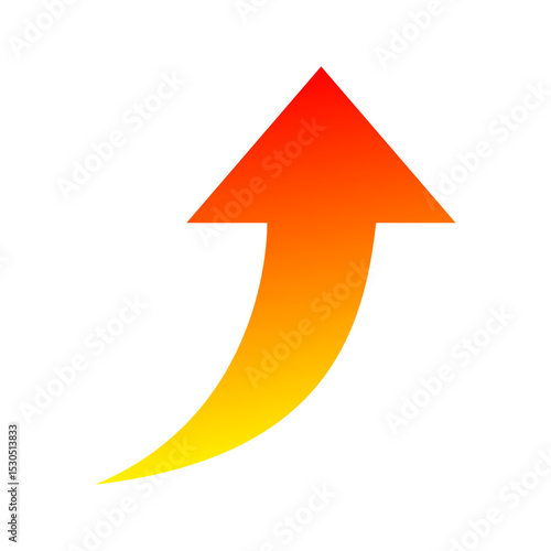 アップのグラデーション矢印