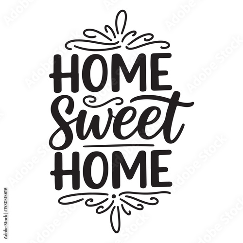 Home Sweet Home Farmhouse Sign Printable, Calligraphy Wall Art