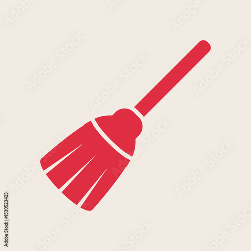 Broom trendy artwork handsome abstract vector illustration colorful applicative design