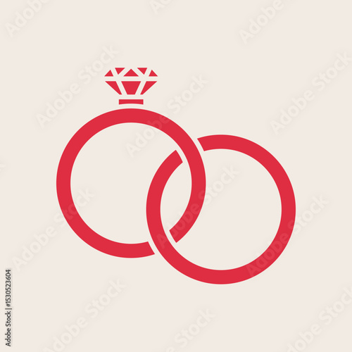 Wedding ring trendy artwork handsome abstract vector illustration colorful applicative design