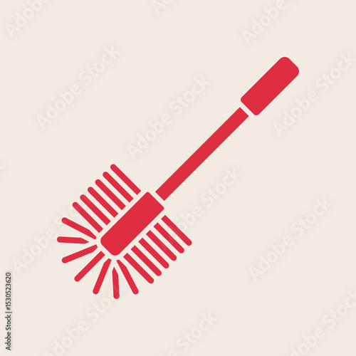 Toilet brush trendy artwork handsome abstract vector illustration colorful applicative design