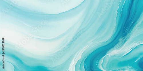 A peaceful abstract ocean painting in aqua, blue, and green watercolor tones. Great for wallpapers, branding, and digital design work.
