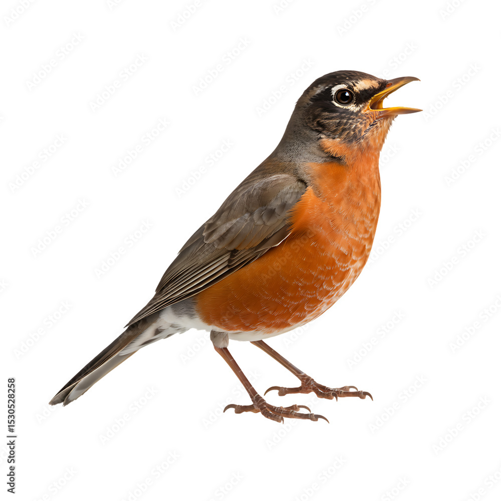American Robin: Detailed Bird Photograph American Robin: Detailed Bird Photograph