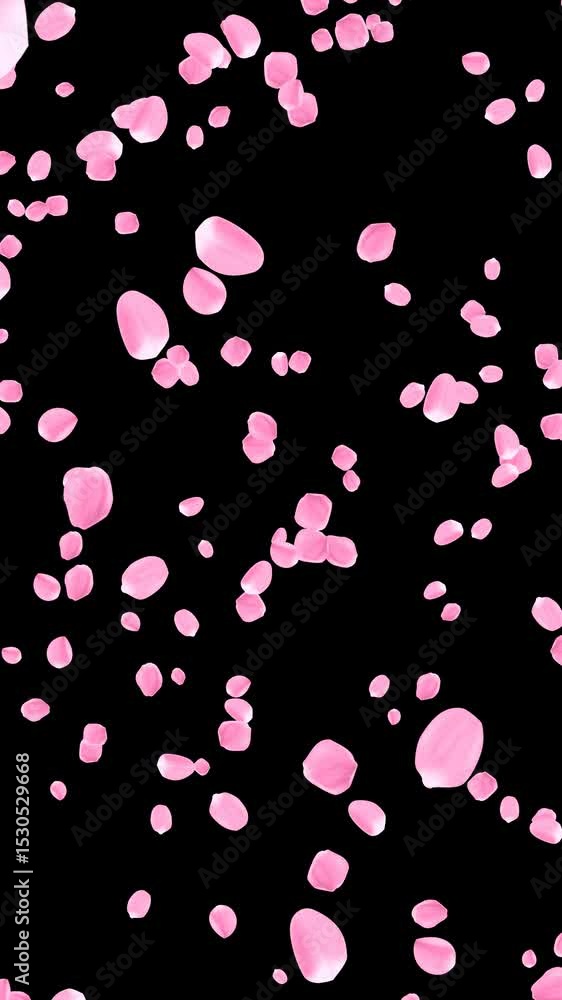 realistic pink rose petals falling isolated alpha channel animation, romantic flower rain, valentine love and marriage vertical social media motion design element
realistic pink rose petals falling isolated alpha channel animation, romantic flower rain, valentine love and marriage vertical social media motion design element