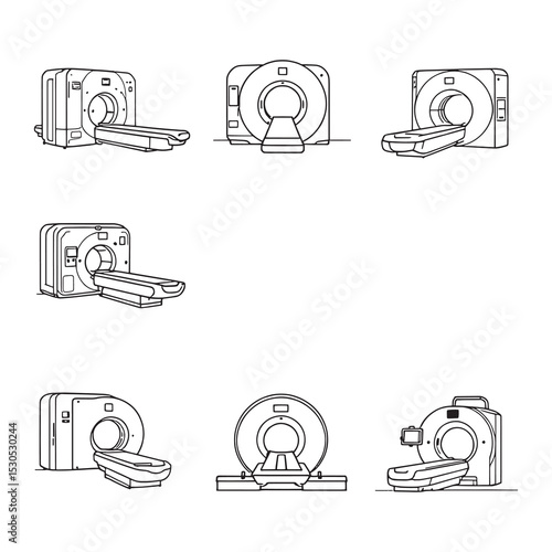 Computed tomography scanner medical imaging equipment outline