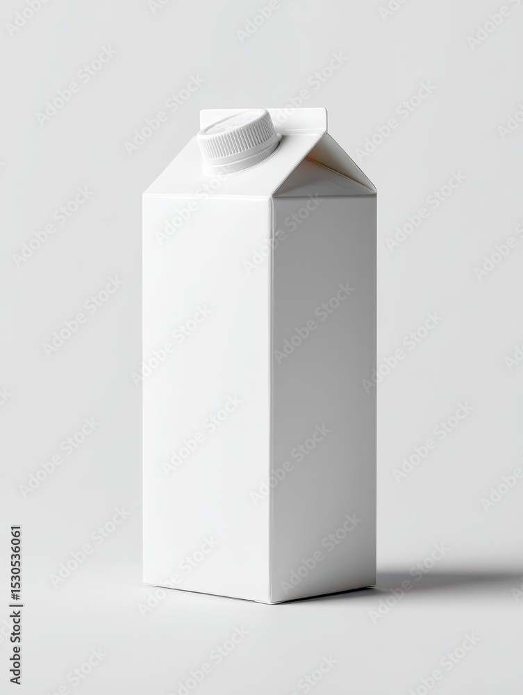 This mockup features a sleek and minimalistic milk carton in pure white, ideal for showcasing product designs in branding and packaging applications This mockup features a sleek and minimalistic milk carton in pure white, ideal for showcasing product designs in branding and packaging applications