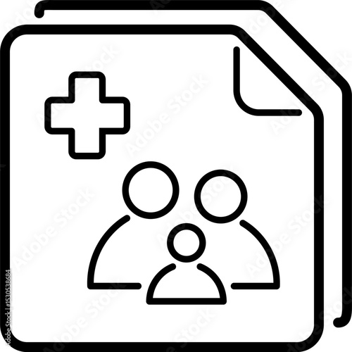 Family medical record folder icon