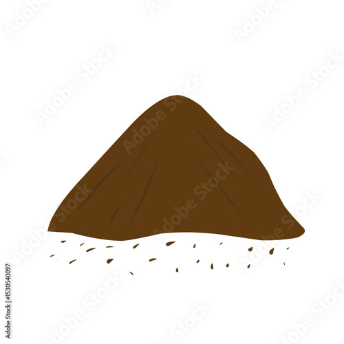 Illustration of a pile of fertile soil for planting