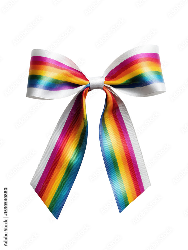 colorful ribbon bow on transparent colorful ribbon bow on transparent