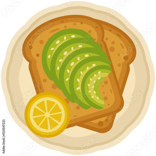 Avocado Toast Illustration