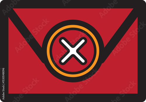 Error Email Icon, Fail Message Symbol