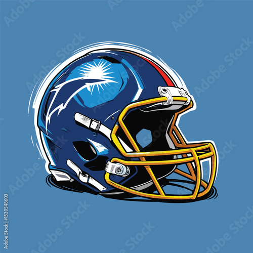vector illustration of american football helmet
