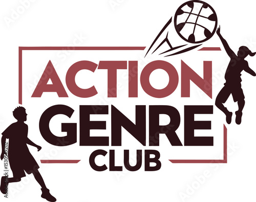 Action Genre Club typography Design Print Ready eps cut file 