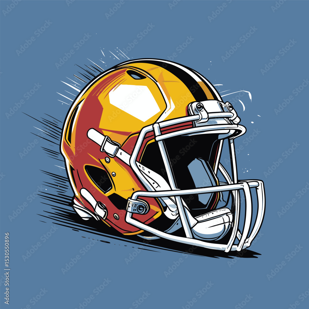 Fototapeta premium vector illustration of american football helmet