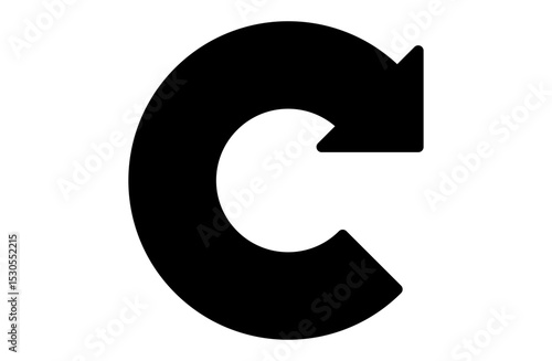 更新アイコン – リロードやローディングを示すシンプルな円形矢印