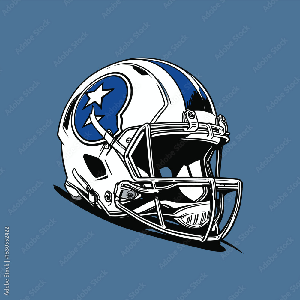 Fototapeta premium vector illustration of american football helmet