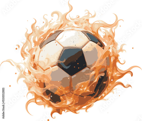 burning soccer ball