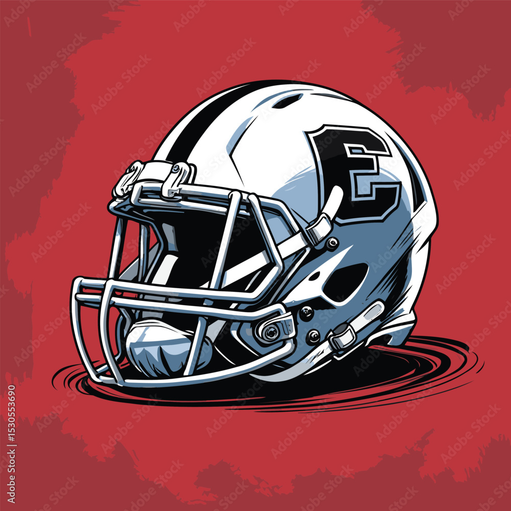 Fototapeta premium vector illustration of american football helmet