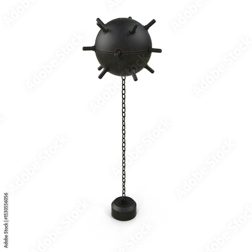 Old Underwater Mine isolated on transparent background