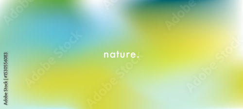 Abstract spring summer season blurry vector texture. Light blue and green ombre gradient background. Nature gradation pattern. Aesthetic bg. Vector soft horizontal backdrop for poster, cover, header