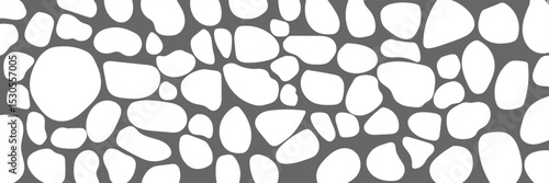 River gravels seamless pattern. Rock debris deposition symbol.