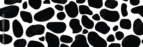 River gravels seamless pattern. Rock debris deposition symbol.