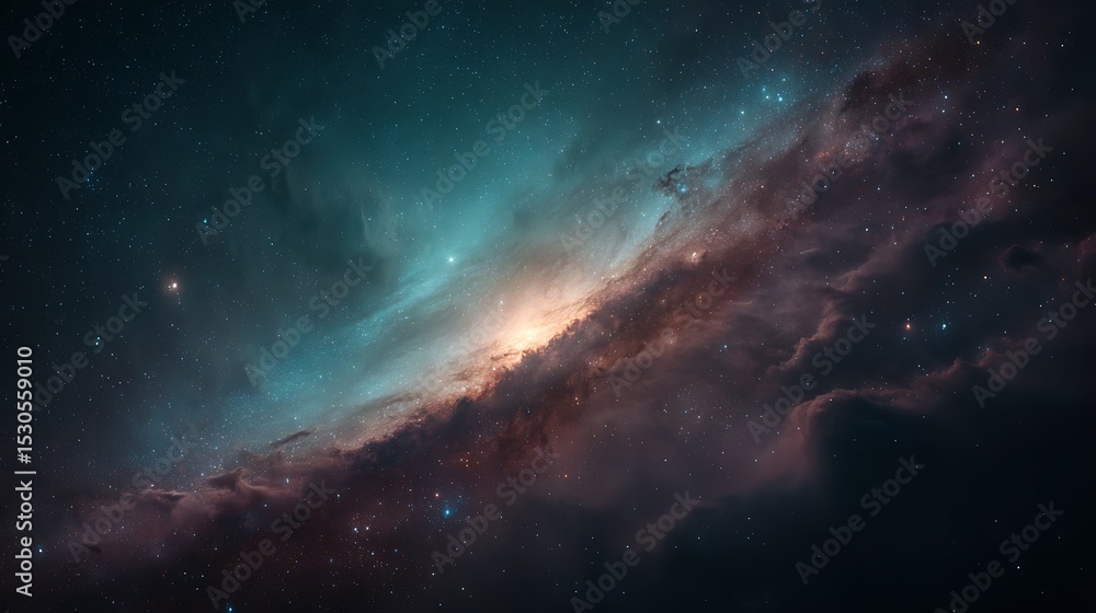 Fototapeta premium Vibrant Cosmic Starry Night