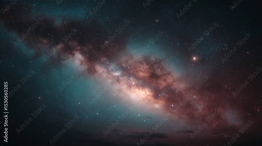 Fototapeta premium Vibrant Milky Way Panorama