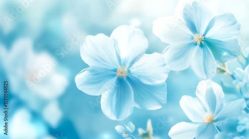 Soft blue floral background