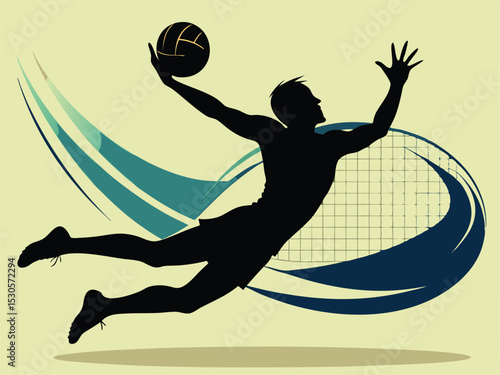 Volleyball Player Dive