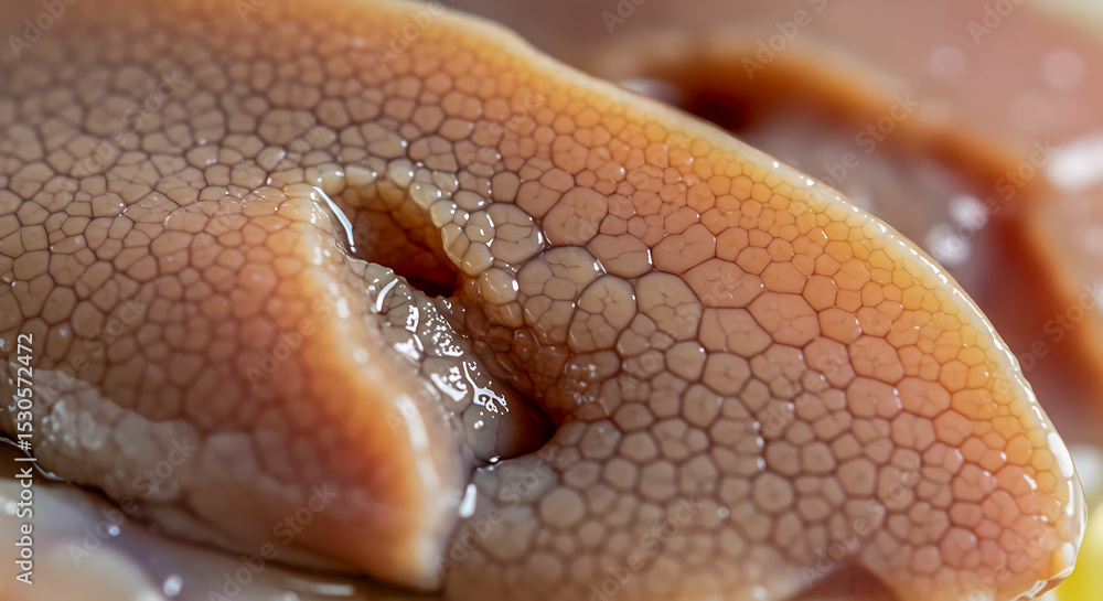 Fototapeta premium Japan (Okinawa) - “Kusaya” - poisonous dogfish, a traditional delicacy. carefully prepared poisonous pufferfish liver 