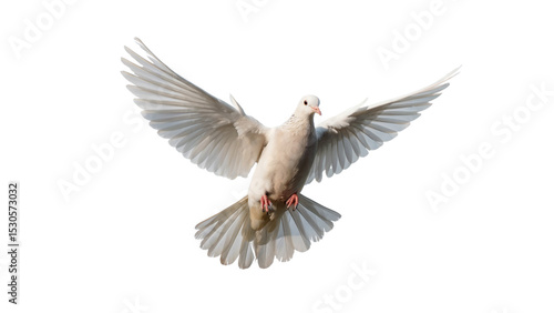 white dove isolated on white background