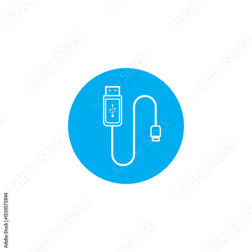 USB cable icon Vector Graphic set