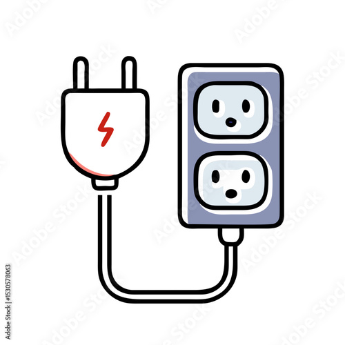 Power socket with a plug 