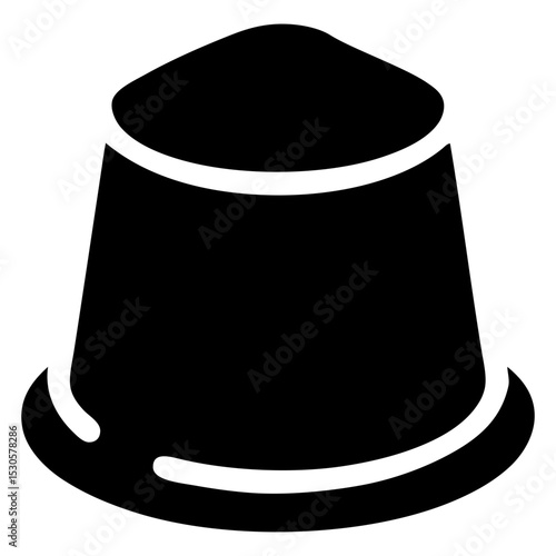 Icono silueta de cápsula de café 