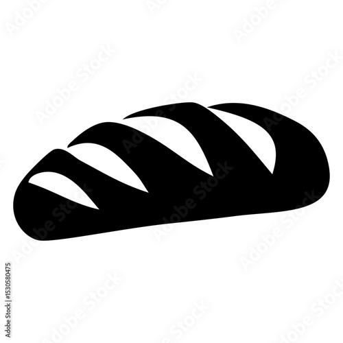 Icono pan baguette. Silueta de pan francés