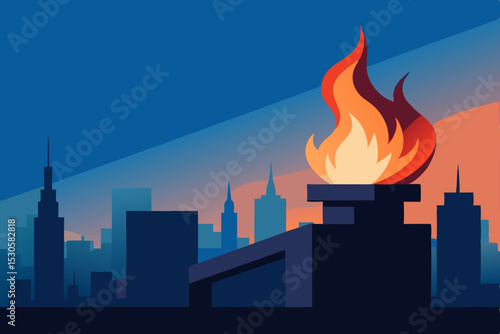 vector illustration of a city
