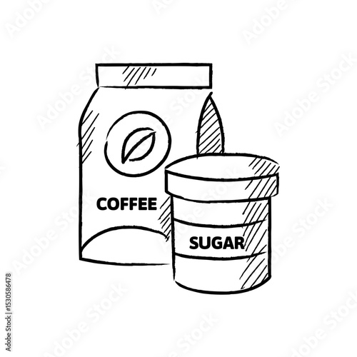 Hand Drawn Line UMKM Small Business Micro Illustration