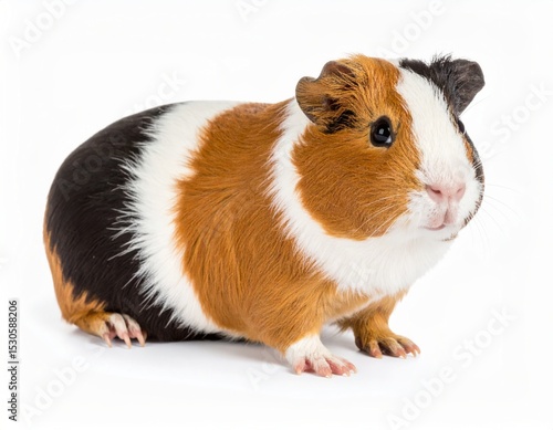 Wallpaper Mural Cute guinea pig over white background Torontodigital.ca