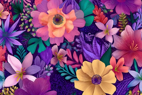 Elegant Summer Flower Bouquet with Bright Colors