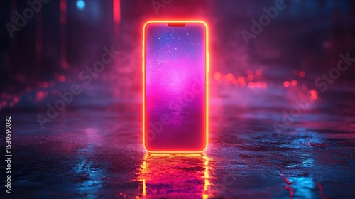 A vibrant neon gradient background paired with modern typography presents a stylish Instagram Stories template design. This highly interactive layout offers ample space for text.