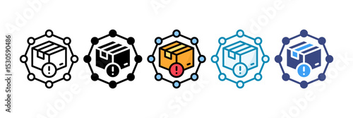 Supply Chain Disruption Icon Set Multiple Style Collection