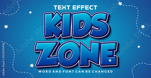 Kids zone editable text effect