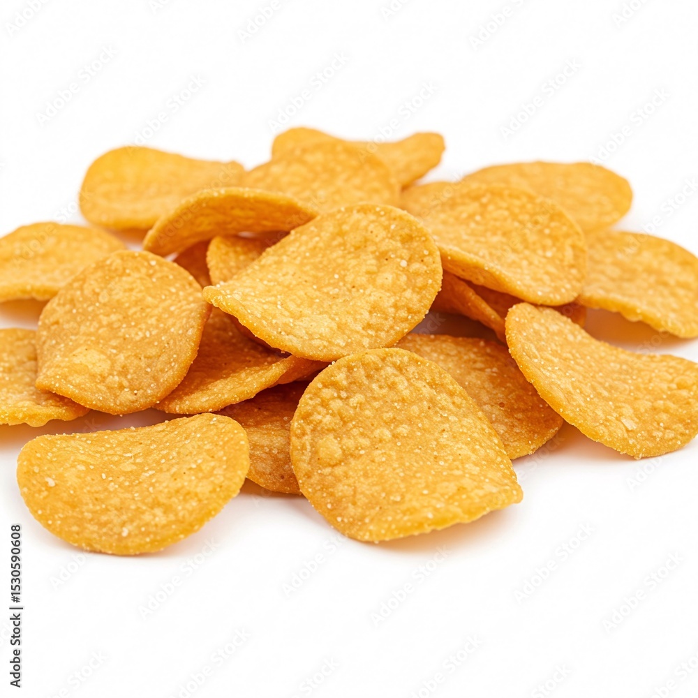 Appetizing chips are elegantly arranged, showcasing their crispy texture, Appetizing chips are elegantly arranged, showcasing their crispy texture,