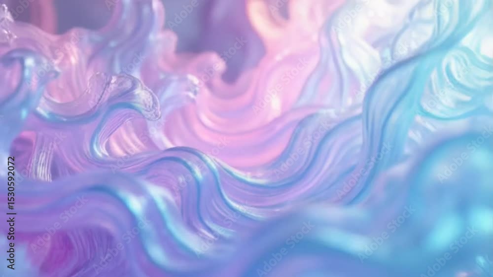 Abstract pastel waves background with flowing iridescent lines animation Abstract pastel waves background with flowing iridescent lines animation
