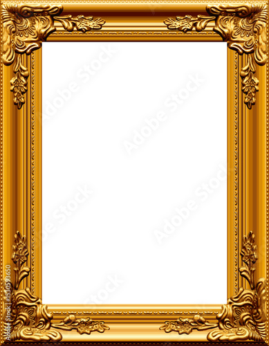 Wallpaper Mural beautiful ornate realistic gilded gold picture painting frame upright portrait vector isolated on transparent background Torontodigital.ca