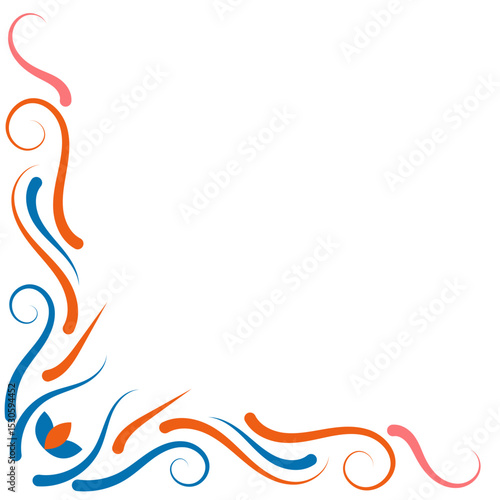 Colorful Diwali Corner Border