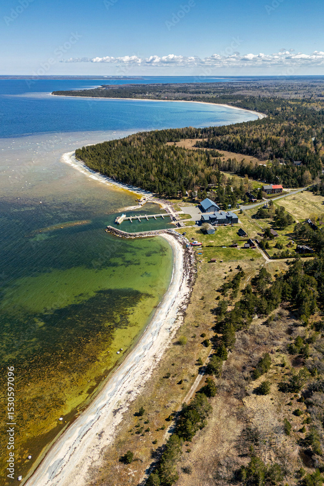 Fototapeta premium Small port frome above