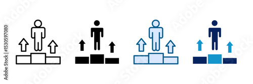 Personal Growth Icon Set Multiple Style Collection