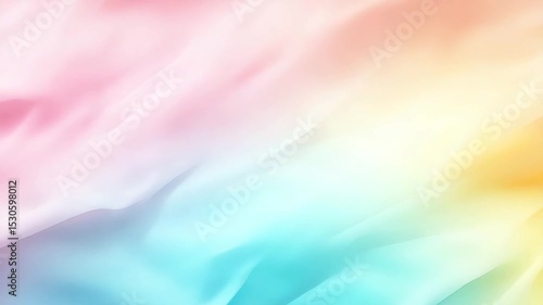 A soft, pastel-colored abstract background featuring smooth, flowing gradients of pink, blue, yellow, and orange.